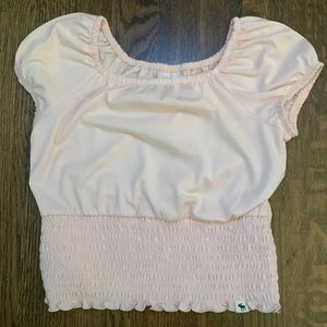 size 9/10 girls light pink abercrombie kids pink top